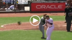 Bryce Harper throws helmet at Hunter Strickland, benches immediately clear