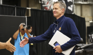 Steve Kerr coaching Game 2