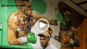 McGregor installs mural mocking Mayweather