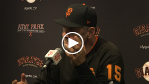 Bochy on Bumgarner: ‘That’s why wins for a starter, they can throw that number out’