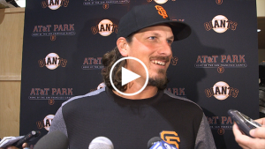 Samardzija reacts to Blach making fun of him from dugout