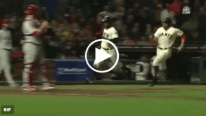 Hunter Pence chased Denard Span around the bases and it was hilarious