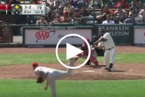 Madison Bumgarner blasts 110-mile per hour single to give the Giants a lead