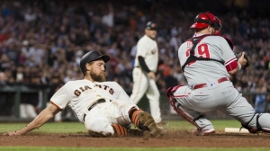 Hunter Pence scratched from Giants’ lineup on Tuesday night