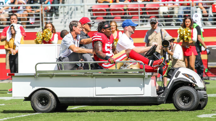 Reuben Foster diagnosed with high-ankle sprain [report]