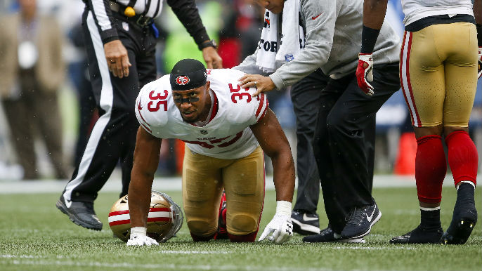 Eric Reid undergoing MRI on right knee [report]