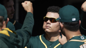 A’s Bruce Maxwell first major leaguer to kneel during national anthem
