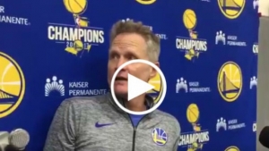 Steve Kerr: ‘The way Steph play puts the fear of God into defenses’