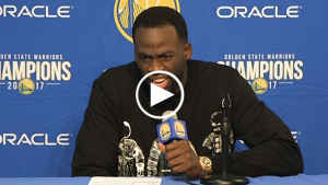 Draymond Green has animated back-and-forth with reporter when asked if Steph Curry is ‘peaking’