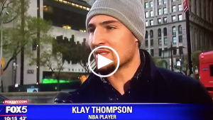 Klay Thompson ends up on NYC local news during Warriors’ day off