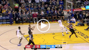 Jordan Bell’s flashback to Kerr yelling led to monster chase down block