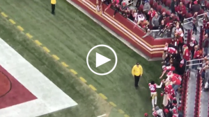Reuben Foster runs entire loop around Levi’s Stadium to offer high fives