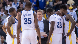 With Curry, Thompson out, Kerr hints at using 7-foot tall guard