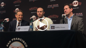 Evan Longoria details first interactions with new Giants teammates including Posey, Bumgarner