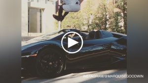 Marquise Goodwin just jumped over a Lamborghini