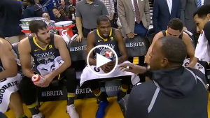 Steve Kerr is letting his players take turns leading timeout huddles