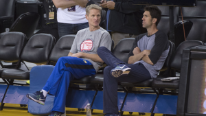 Bob Myers describes challenge Steve Kerr faces every night with Warriors