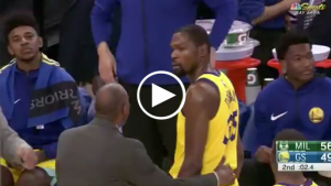 Durant ejected after quick double technical for arguing with referee