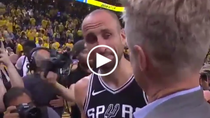 Kerr talks about sharing moment after Game 5 with former teammate Ginobili