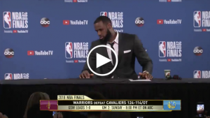 LeBron James abruptly leaves press conference after being questioned about J.R. Smith