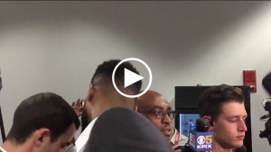 Thompson ends interview after he’s asked if he feels ‘helpless’ guarding Warriors