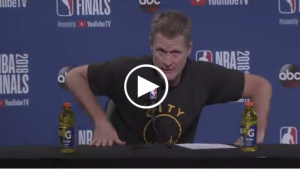 Steve Kerr makes light of LeBron’s Game 1 press conference exit