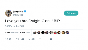 NFL family sends outpouring of support for Dwight Clark and his family