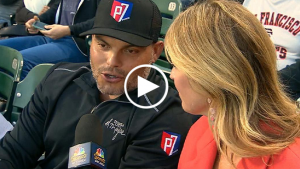 Hall of Famer Ivan Rodriguez talks about watching his son Dereck pitch