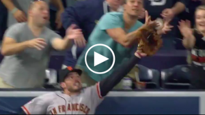 Chris Shaw robbed of home run robbery by fan