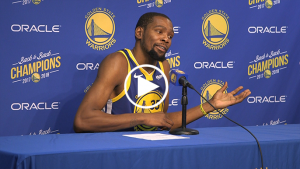 Kevin Durant pokes fun at D.J. Augustin after clutch block