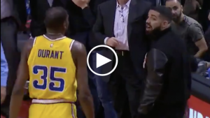 Kevin Durant had some fun with Drake during wild Warriors-Raptors game