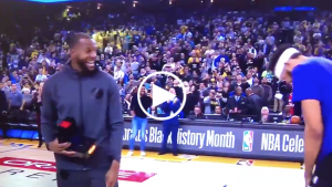 JaVale McGee receives championship ring, massive standing ovation from fans