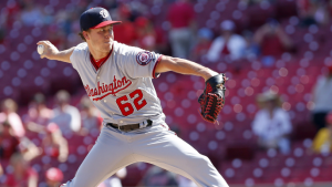 Giants acquire right-handed pitcher from Nationals in exchange for cash considerations