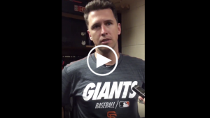 Buster Posey reacts to Bruce Bochy’s decision to retire after 2019 season
