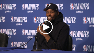 Durant cites Damian Lillard’s quote in response to question about pressure