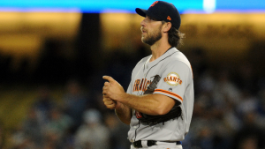 Bumgarner punished by own mistakes, hits homer in one-run loss to Dodgers