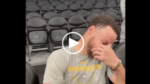 Steph loses it after reporter asks him about his ‘eye disease’