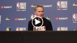 Steve Kerr offers support to victims of Virginia Beach shooting before Game 2