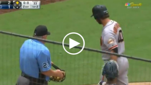 Brief Madison Bumgarner-Joe West standoff ends with rare laugh