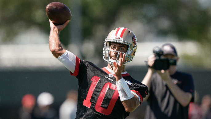 49ers Practice Report: Garoppolo unlucky with first interception of camp, Hurd stands out