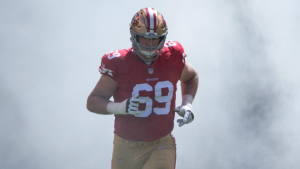 Mike McGlinchey talks ‘tough deal’ of watching 49ers at home after near-perfect injury record
