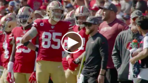 George Kittle explains hilarious sideline bit with Joe Staley