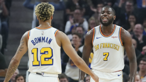 Bowman and Paschall shine as Warriors shock Blazers in first ever win at Chase