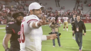 Jimmy Garoppolo comments on postgame interaction with Erin Andrews that went viral