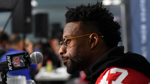 Emmanuel Sanders defends Garoppolo’s overthrow in Super Bowl on First Take