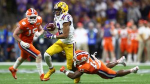 The Athletic’s Dane Brugler discusses potential of 49ers trading down for LSU receiver, taking RB at No. 31