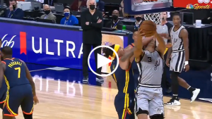 Damion Lee ejected after fouling Keldon Johnson’s face