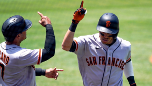 Giants knock around Kershaw, poke at Bauer and just barely take three of four from Dodgers
