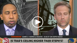 Stephen A. Smith dumbfounded by Max Kellerman’s deranged Trae Young-Stephen Curry take