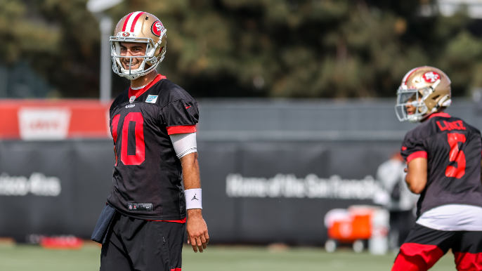 49ers Notebook: Garoppolo explains ‘most competitive camp’ yet and his one zone read